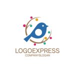 画像1: 鳥、枝、色とりどりのベリーのロゴ (1)