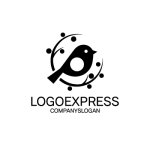 画像3: 鳥、枝、色とりどりのベリーのロゴ (3)