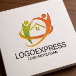 画像14: 人と家の温かい繋がりロゴ (14)