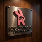 画像5: Rの可愛いウサギロゴ (5)