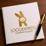 画像6: Rの可愛いウサギロゴ (6)