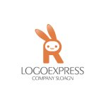 画像3: Rの可愛いウサギロゴ (3)