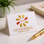 画像16: 笑顔の太陽キャラクターロゴ (16)