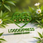 画像12: 笑顔の子供たちとハートが繋がるのロゴ (12)