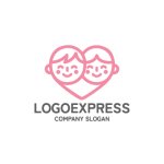 画像3: 笑顔の子供たちとハートが繋がるのロゴ (3)