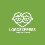 画像4: 笑顔の子供たちとハートが繋がるのロゴ (4)