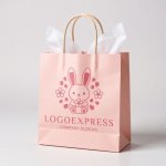 画像6: 桜とウサギの可愛らしいロゴ (6)