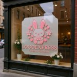 画像7: 桜とウサギの可愛らしいロゴ (7)