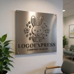 画像13: 桜とウサギの可愛らしいロゴ (13)