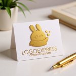 画像16: 愛らしいウサギとハートのロゴ (16)
