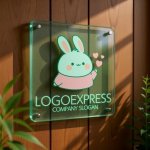 画像11: 愛らしいウサギとハートのロゴ (11)