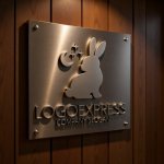 画像5: 可愛らしいウサギと星月夜の夢ロゴ (5)