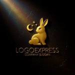 画像12: 可愛らしいウサギと星月夜の夢ロゴ (12)