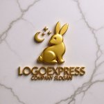 画像13: 可愛らしいウサギと星月夜の夢ロゴ (13)