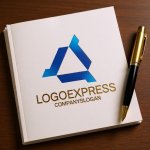 画像6: 三角形の構造と「A」の高度なロゴ (6)