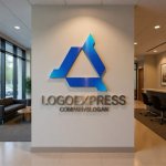 画像10: 三角形の構造と「A」の高度なロゴ (10)