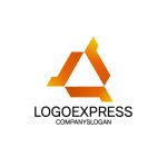 画像3: 三角形の構造と「A」の高度なロゴ (3)