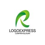 画像1: 流線型Rの成長ロゴ (1)