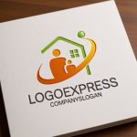 画像14: 家族と家と成長のロゴ (14)