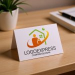 画像6: 家族と家と成長のロゴ (6)