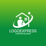 画像4: 家族と家と成長のロゴ (4)