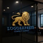 画像15: 雄々しい獅子の高級感あふれるロゴ (15)