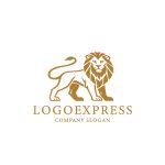 画像1: 雄々しい獅子の高級感あふれるロゴ (1)