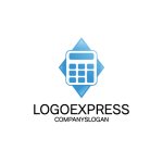 画像1: 計算機とひし形のロゴ (1)