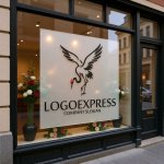 画像7: 優雅に舞う鶴の和風エレガントロゴ (7)