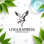 画像9: 優雅に舞う鶴の和風エレガントロゴ (9)