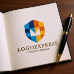 画像6: モザイクの盾とMが示すのロゴ (6)