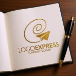 画像6: スパイラルe紙飛行機のロゴ (6)