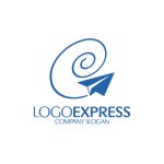 画像1: スパイラルe紙飛行機のロゴ (1)