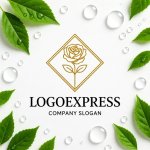 画像9: バラと菱形が彩る高級感ロゴ (9)