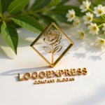 画像12: バラと菱形が彩る高級感ロゴ (12)