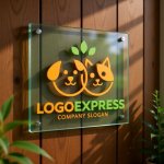 画像11: 犬猫の繋がりと植物のロゴ (11)