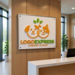 画像13: 犬猫の繋がりと植物のロゴ (13)