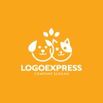 画像4: 犬猫の繋がりと植物のロゴ (4)