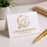 画像16: 輝く鳥と羽のロゴ (16)