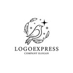 画像3: 輝く鳥と羽のロゴ (3)