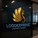 画像15: 優雅な孔雀のロゴ (15)