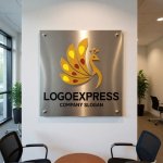 画像7: 優雅な孔雀のロゴ (7)