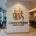 画像10: 優雅な孔雀のロゴ (10)