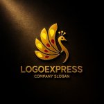 画像12: 優雅な孔雀のロゴ (12)