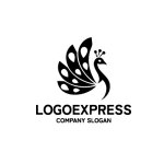 画像3: 優雅な孔雀のロゴ (3)