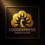 画像12: 優雅な孔雀ロゴ (12)