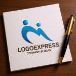 画像6: Mと寄り添う人々のロゴ (6)