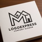 画像14: モダンなM字型のハウスロゴ (14)