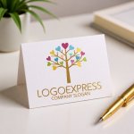 画像16: カラフルハートツリーロゴ (16)