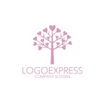 画像3: カラフルハートツリーロゴ (3)